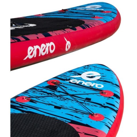 ZESTAW - DESKA SUP 135KG DMUCHANA ENERO 300x76x15CM BLACK Enero