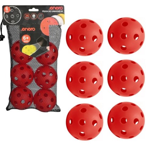 PIŁKA UNIHOC MECZOWA CZERWONA ENERO 6SZT Enero