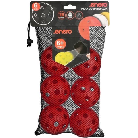 PIŁKA UNIHOC MECZOWA CZERWONA ENERO 6SZT Enero