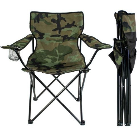 KRZESŁO TURYSTYCZNE SKŁADANE 50X50X80CM CAMUFLAGE ENERO CAMP Enero