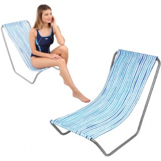 LEŻAK OGRODOWO - PLAŻOWY SKŁADANY I TORBA BLUE LINES