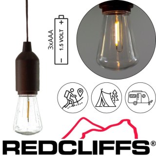 LAMPA ŻARÓWKA KEMPINGOWA TURYSTYCZNA NA BATERIE REDCLIFFS WZÓR 2 Redcliffs