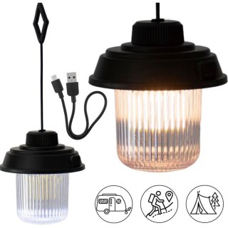 LATARKA LAMPA CAMPING USB 3 RODZAJE ŚWIATŁA REDCLIFFS CZARNY Redcliffs