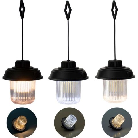 LATARKA LAMPA CAMPING USB 3 RODZAJE ŚWIATŁA REDCLIFFS CZARNY Redcliffs