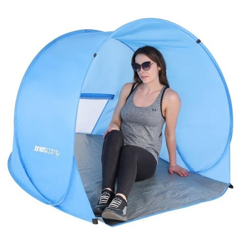 NAMIOT PARAWAN PLAŻOWY SAMOROZKŁADAJĄCY 145x105x100/75CM NIEBIESKI