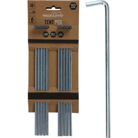 ŚLEDZIE DO NAMIOTU 23CM KPL. 10SZT METAL REDCLIFFS Redcliffs