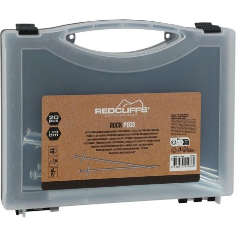 ŚLEDZIE DO NAMIOTU 23CM KPL. 20SZT METAL W WALIZCE REDCLIFFS Redcliffs
