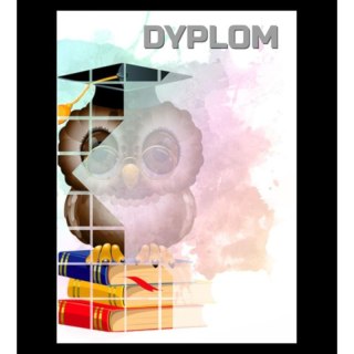 Dyplom papierowy - sowa (25 szt.) DYP157
