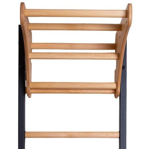 DRABINKA GIMNASTYCZNA DREWNIANO METALOWA NA 4 UCHWYTY Z DREWNIANYM DRĄŻKIEM BENCHK 211B Benchk