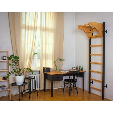 DRABINKA GIMNASTYCZNA DREWNIANO METALOWA NA 4 UCHWYTY Z DREWNIANYM DRĄŻKIEM BENCHK 211B Benchk