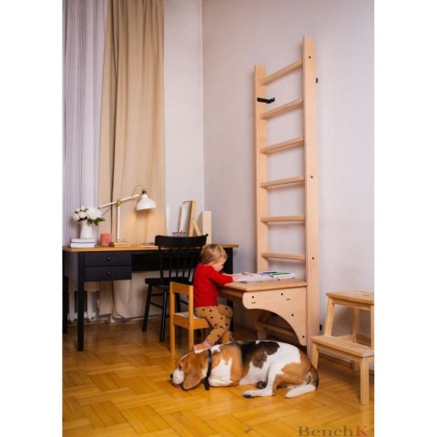 DRABINKA Z DREWNIANYM DO PODCIĄGANIA Z BIURKIEM BENCHK 112 Benchk