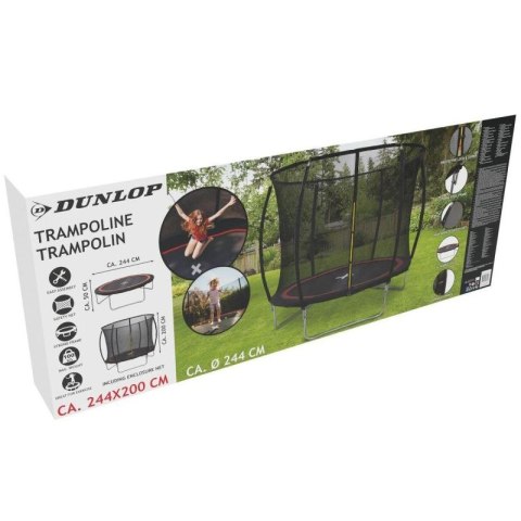 TRAMPOLINA DUNLOP PREMIUM Z SIATKĄ WEWNĘTRZNĄ fi244cm Dunlop