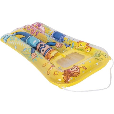 MATERAC PLAŻOWY Z OKIENKIEM PODWODNY ŚWIAT 74x48CM 37591 - ŻÓŁTY