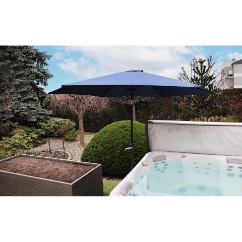 PARASOL OGRODOWY 300CM SKŁADANY GRANATOWY