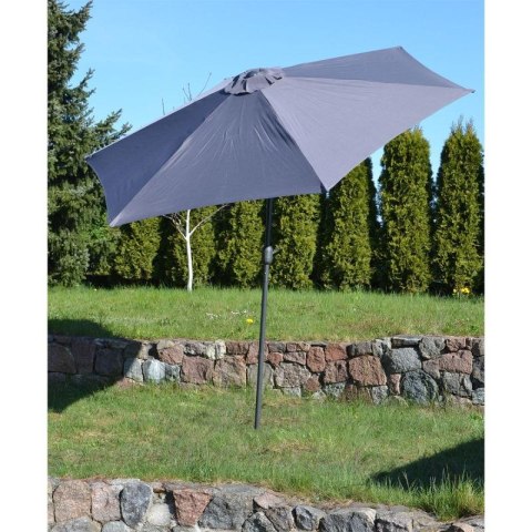 PARASOL OGRODOWY 300CM SKŁADANY SZARY