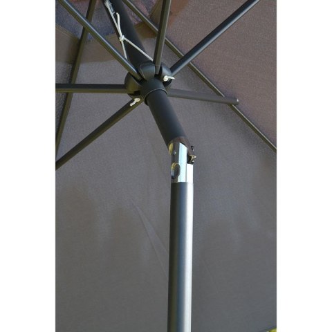 PARASOL OGRODOWY 300CM SKŁADANY SZARY