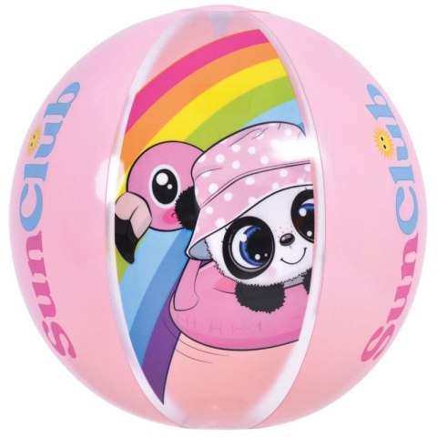 PIŁKA PLAŻOWA DMUCHANA PANDA 40CM 53014 RÓŻOWY