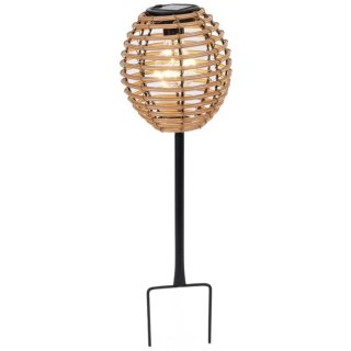 LAMPA SOLARNA KULA RATTAN BRĄZOWA PROGARDEN PROGARDEN