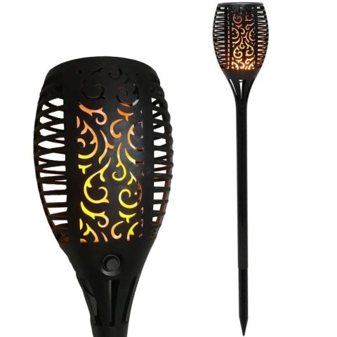 LAMPA SOLARNA POCHODNIA TAŃCZĄCE PŁOMYKI 10X10X79CM 36 LED