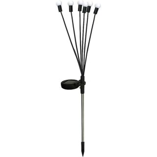 LAMPA SOLARNA TAŃCZĄCE NA WIETRZE KULECZKI BIAŁE 6 LED 72CM