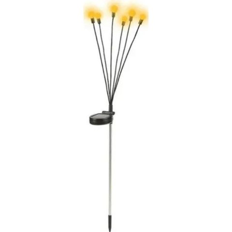 LAMPA SOLARNA TAŃCZĄCE NA WIETRZE KULECZKI BIAŁE 6 LED 72CM