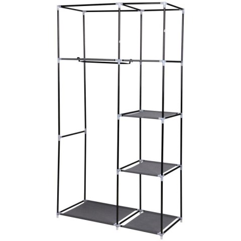 SZAFA TEKSTYLNA GARDEROBA 90x45x170CM CIEMNO-SZARA 8811