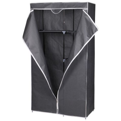 SZAFA TEKSTYLNA GARDEROBA 90x45x170CM CIEMNO-SZARA 8811