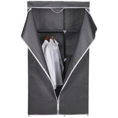 SZAFA TEKSTYLNA GARDEROBA 90x45x170CM CIEMNO-SZARA 8811