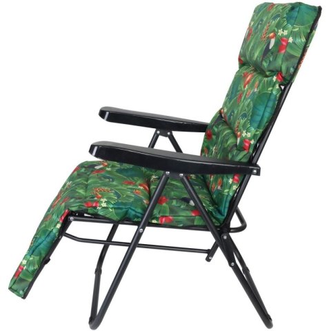FOTEL OGRODOWY Z PODNÓŻKIEM 57x83x106CM FLOWER