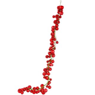 GAŁĄZKA GIRLANDA 180CM Z BOMBKAMI 80 SZT.MICA CZERWONA MICA