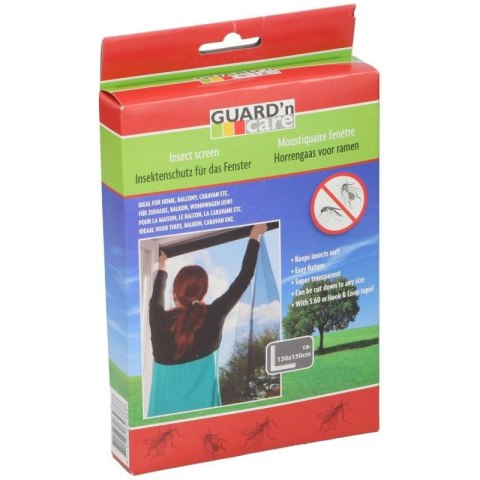 MOSKITIERA OKNO 130X150 CZARNA POLIESTER+TAŚMA RZEP
