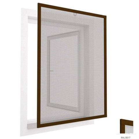 MOSKITIERA OKNO ALU 100X120 BRĄZ PLUS
