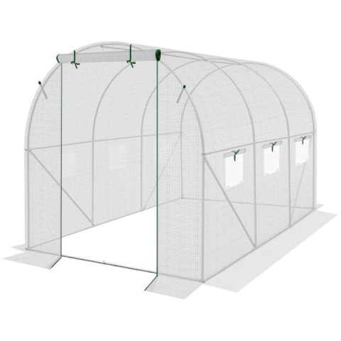 SZKLARNIA TUNEL OGRODOWY 200X300X200CM PE KONTRUKCJA STAL BIAŁA