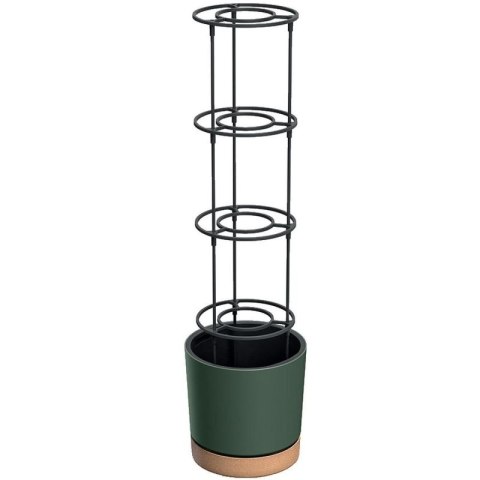 DONICZKA DO SADZENIA POMIDORÓW Z DRABINKĄ POJEMNOŚCI 35L HOME GROWER ZIELONA PINIA