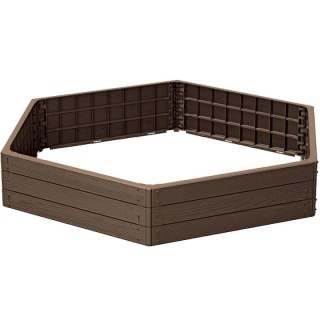 GRZĄDKA RABATKA OGRODOWA OBRZEŻE BASE WOOD 6 ELEMENTÓW RUSTYKALNA CEGŁA