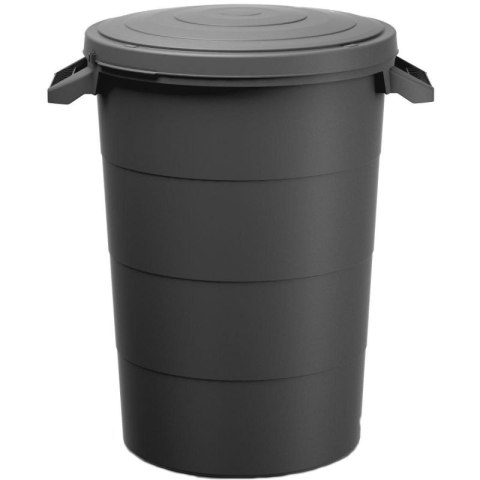 KOSZ POJEMNIK OGRODOWY SMOOTH 80L CZARNY RECYKLING KEDEN