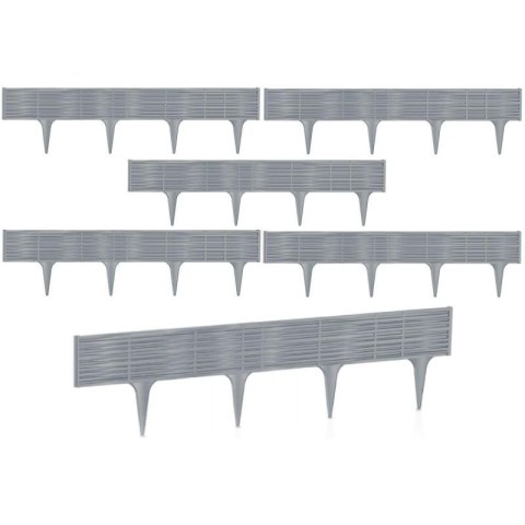 PALISADA OGRODOWA OBRZEŻE TRAWNIKOWE BORDER WIKLINA 390CM SZARY KAMIEŃ