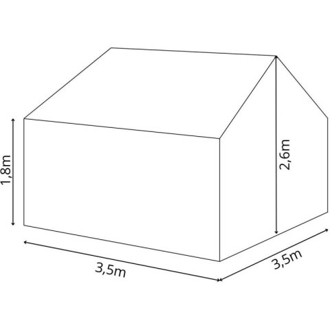 PAWILON GARAŻ OGRODOWY 3.50x3.50x2,60M SZARY SASKA GARDEN SASKA