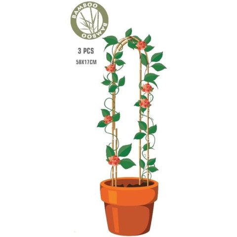 PODPORA DO ROŚLIN BAMBUSOWA ŁUK 58CM 3SZT PROGARDEN PROGARDEN