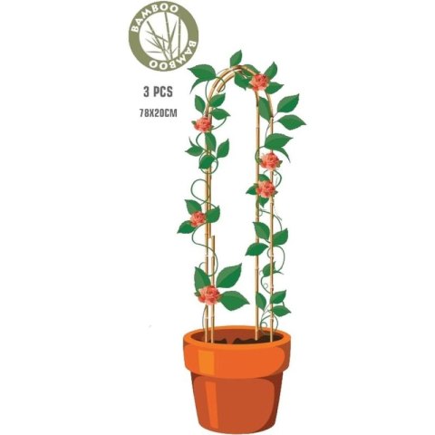PODPORA DO ROŚLIN BAMBUSOWA ŁUK 78CM 3SZT PROGARDEN PROGARDEN