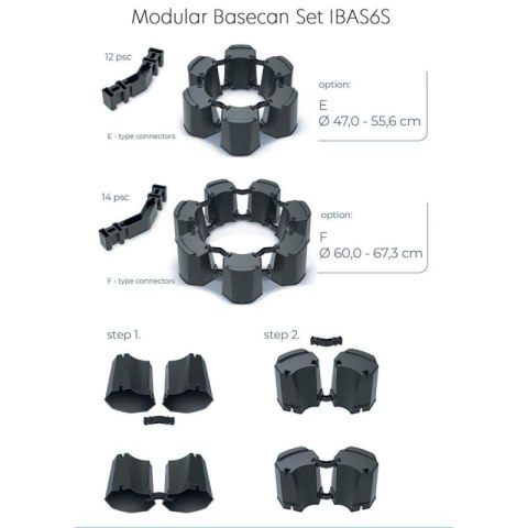 PODSTAWA DO ZBIORNIKA NA WODĘ DESZCZÓWKĘ MODULAR 6 BASECAN ANTRACYT