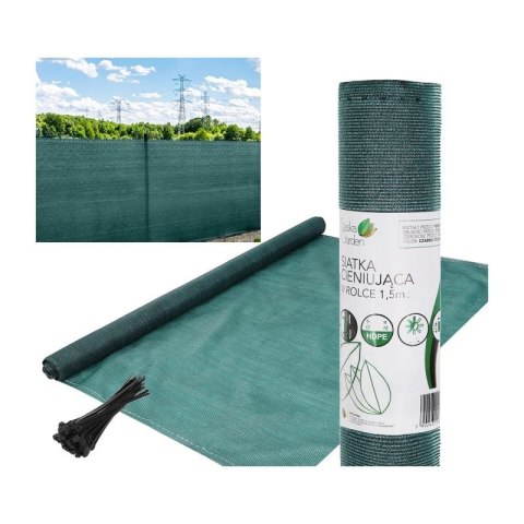 SIATKA CIENIUJĄCA 140G/M2 1.5X10M CIEMNO ZIELONA