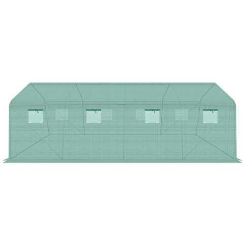 SZKLARNIA TUNEL OGRODOWY 300x600x200CM PE KONSTRUKCJA STAL ZIELONY