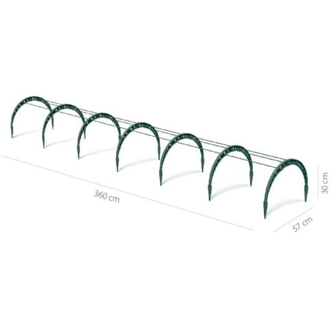 TUNEL FOLIOWY SZKLARNIA FLOO 360CM ZIELONY LEŚNY