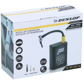 KOMPRESOR SAMOCHODOWY DUNLOP 150 PSI CYFROWA SPRĘŻARKA Z FUNKCJĄ POWERBANK Dunlop