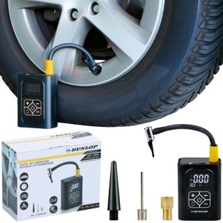 KOMPRESOR SAMOCHODOWY DUNLOP 150 PSI CYFROWA SPRĘŻARKA Z FUNKCJĄ POWERBANK Dunlop