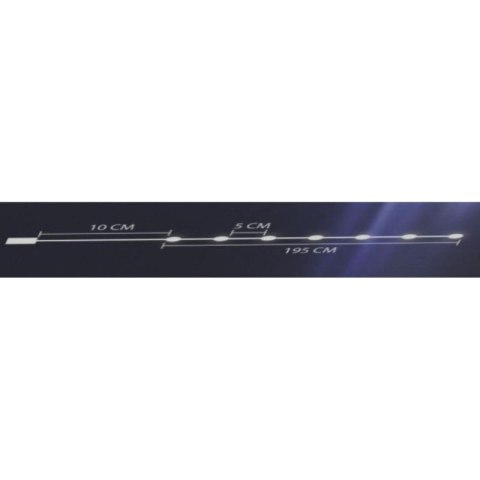 LAMPKI DRUCIKI NA BATERIE GIRLANDA 40 LED ZIMNY BIAŁY