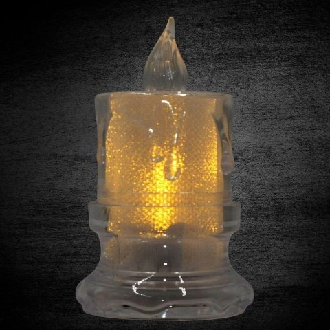 ŚWIECA DEKORACYJNA 5x8CM ZDOBIONA LED