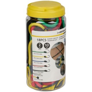 TAŚMY GUMY DO MOCOWANIA BAGAŻU HAKI 18SZT DUNLOP Dunlop