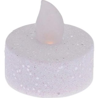 ZESTAW 3 ŚWIECZEK TEA LIGHT LED Z BROKATEM